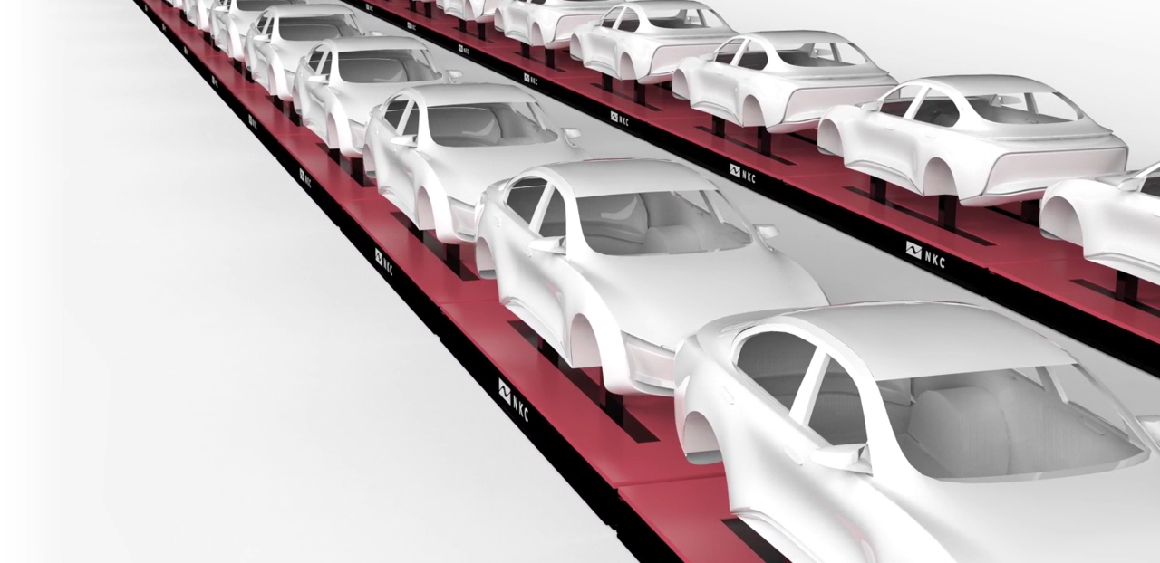 マテハン機器のシミュレーションイメージ